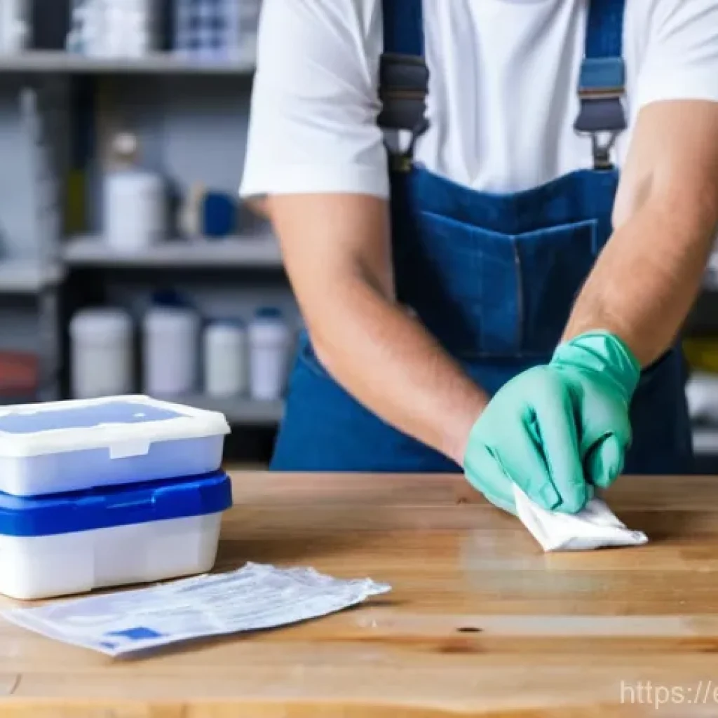 자동차정비 실습 중 발생할 수 있는 사고 대처법 - **Prompt:** A focused, medium shot of a person (mid-30s, gender-neutral, wearing a practical work sh...